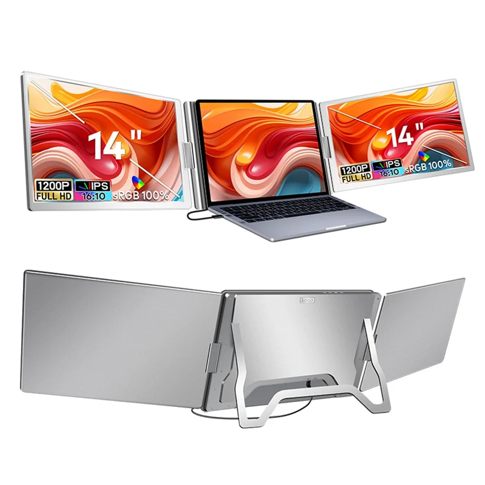 Wander Desk Pro Extender — 14"–16" Portable Dual Screen Laptop Monitor