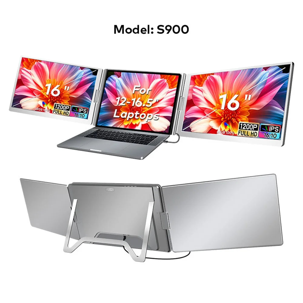 Wander Desk Pro Extender — 14"–16" Portable Dual Screen Laptop Monitor
